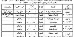 تبدأ اليوم.. جدول امتحانات نصف العام للشهادة الإعدادية في بني سويف - أرض المملكة