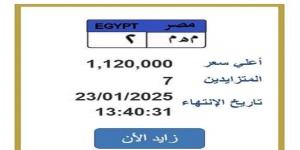 وصل سعرها لـ مليون و120 ألف جنيه.. التزايد يشتعل على لوحة سيارة مميزة «تفاصيل» - أرض المملكة