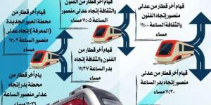 القائمة الكاملة لمواعيد مترو الأنفاق خلال شهر رمضان 2025 - أرض المملكة