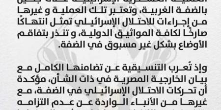 تنسيقية شباب الأحزاب والسياسيين تدين العملية العسكرية الإسرائيلية في الضفة الغربية - أرض المملكة