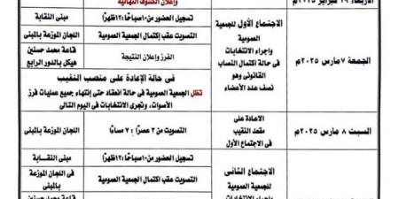 «الصحفيين» تعلن جدول انتخابات 2025.. فتح باب الترشح غدا - أرض المملكة