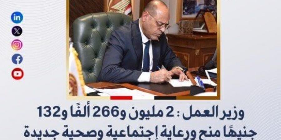 «وزير العمل»: 2 مليون و266 ألفًا جنيها منح للعمالة غير المنتظمة - أرض المملكة