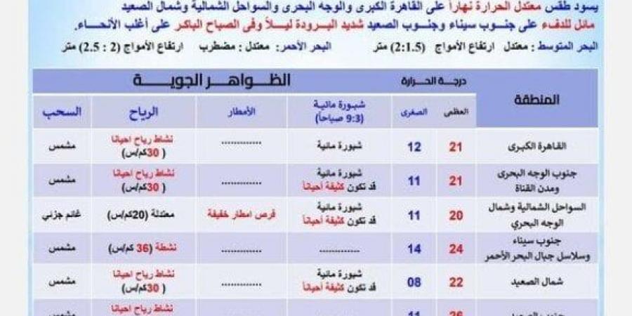 3 ظواهر جوية تضرب البلاد.. حالة الطقس غدا الجمعة 31 يناير 2025 - أرض المملكة