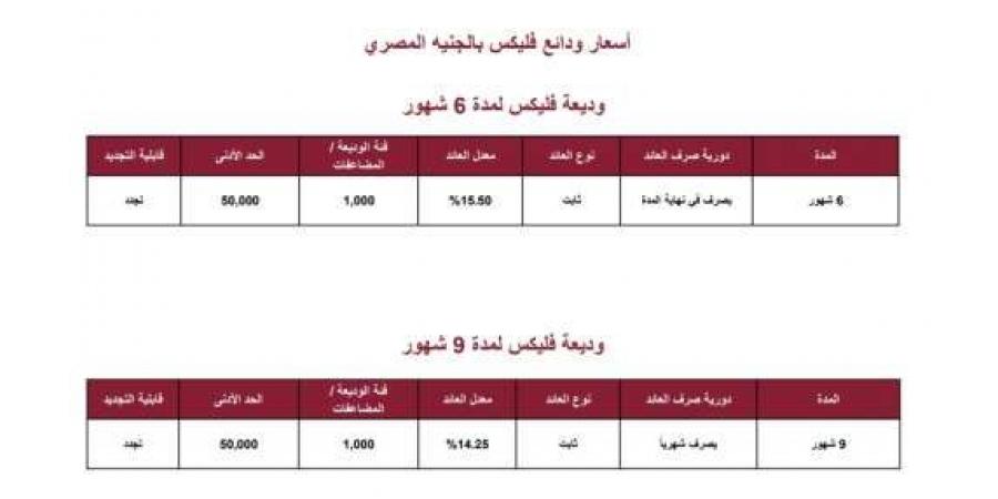 بنك مصر يعلن تخفيض سعر الفائدة على ودائع فليكس - أرض المملكة