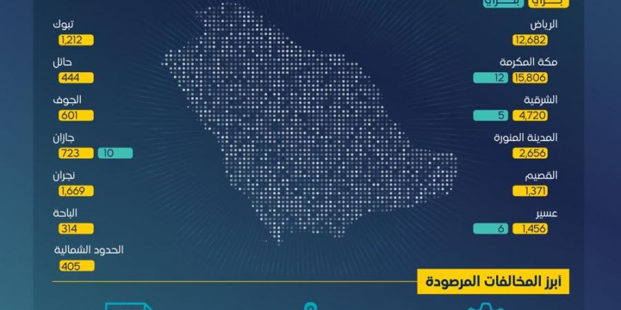 الشرقية بالمركز الثالث.. 44 ألف مخالفة نقل بري في المملكة خلال شهر - أرض المملكة