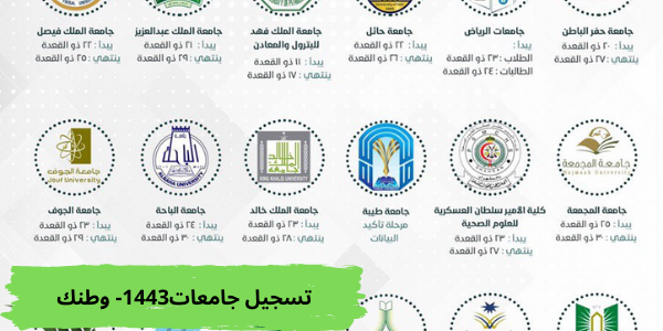 تسجيل جامعات1443- وطنك